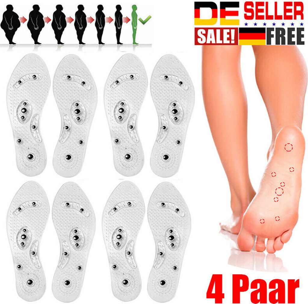 4 Paar Massage Magnetische Einlegesohle Orthopädische Produktbild 