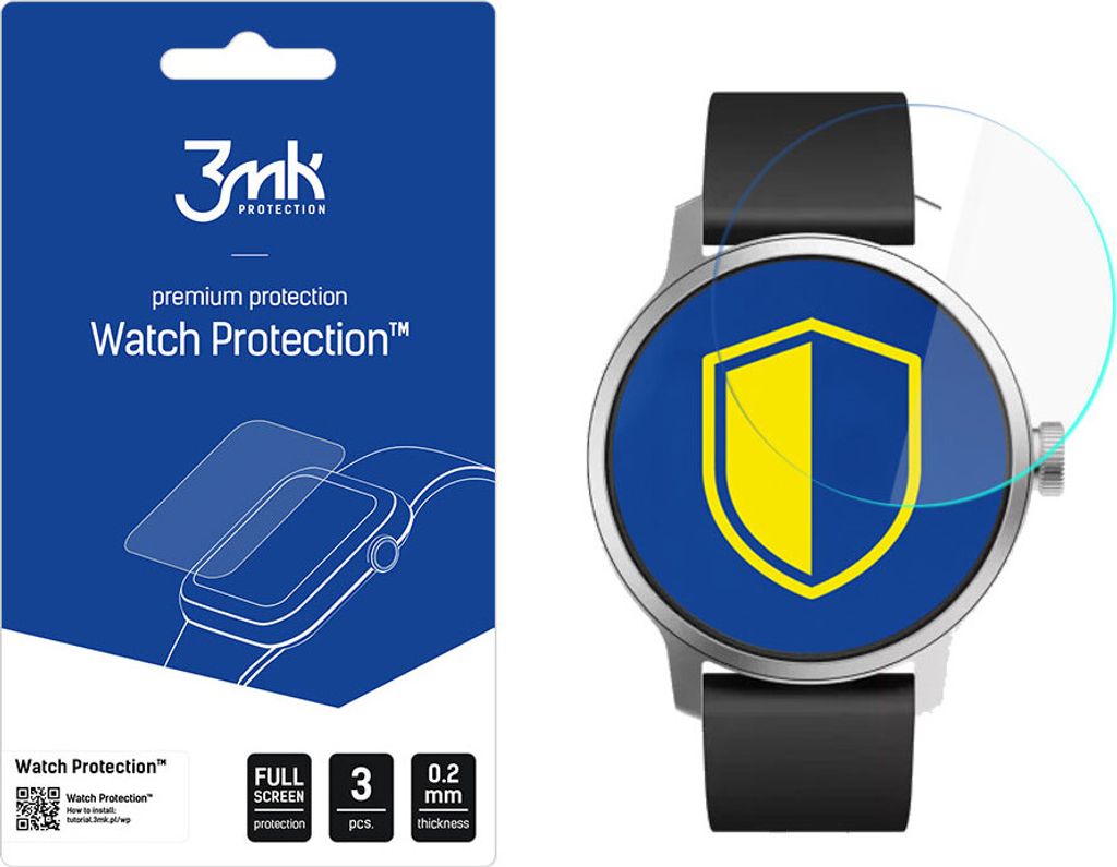 3mk Display Schutzfolie Watch Protection für Withings Scanwatch 42mm 0,2mm (3 Stück)