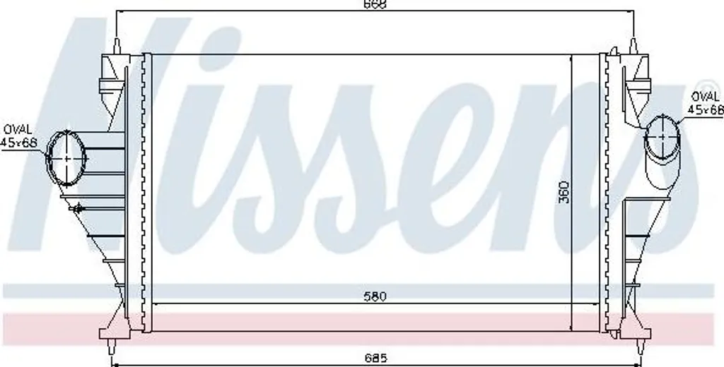 NISSENS 96850 Radiatore turbocompressore OE 38400000000 compatibile con Xantia