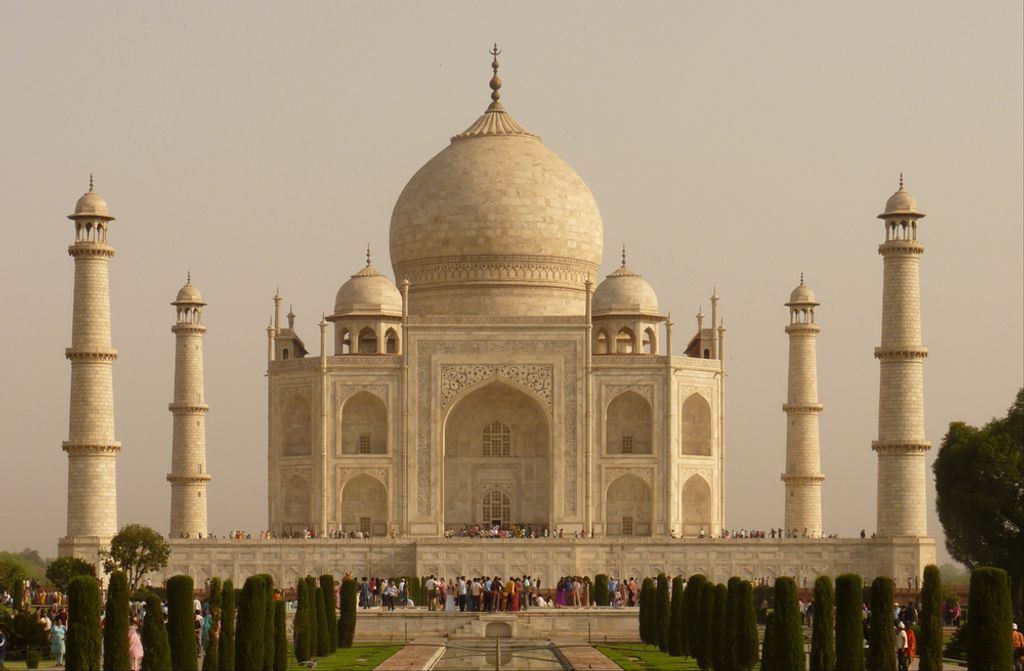 hansepuzzle 69018 - Taj Mahal Puzzle, 500 Teile, Religion, 46,0 x 30,0cm mit hochwertiger Aufbewahrung, Kartonbox und wiederverschließbarem Beutel