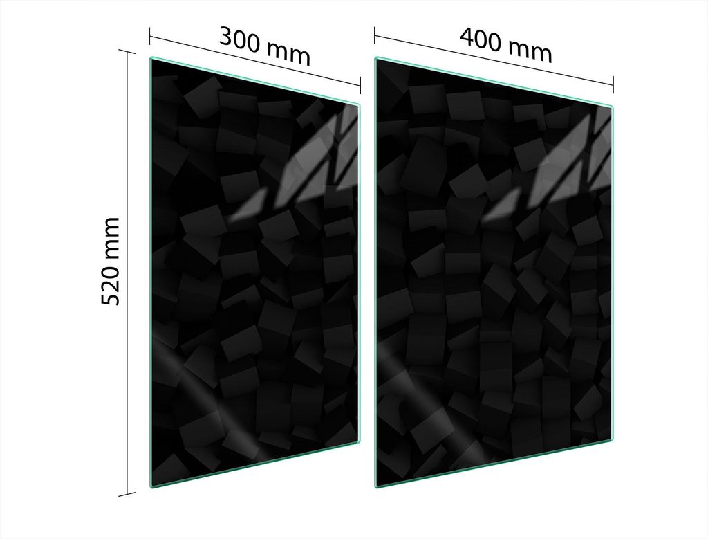 Glasschutzplatte Für Herd 70X52 Schwarz