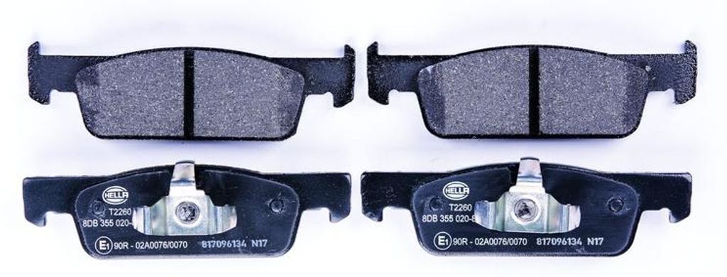 Bremsbelagsatz ohne Verschleißwarnung 18 mm HELLA für u.a. DACIA SANDERO