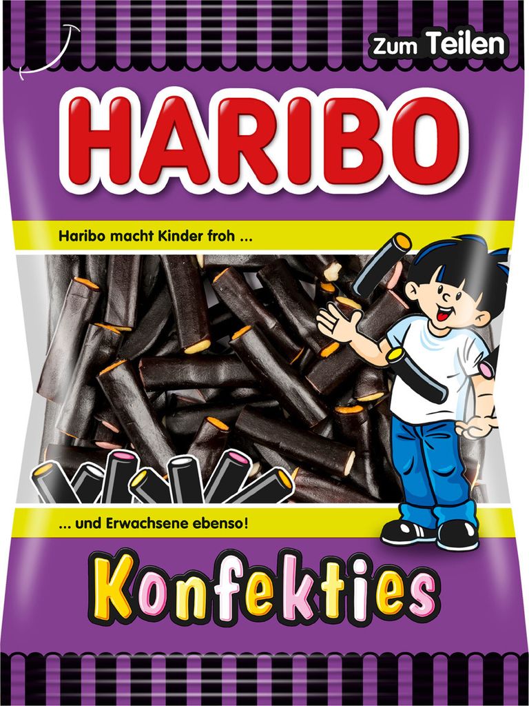Haribo Konfekties Lakritzstangen mit leckerer Produktbild 1
