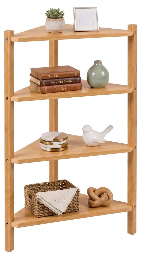 Étagère d'angle Relaxdays, dimensions (H x L x P) : 80 x 46 Image du produit  Image générée par une IA