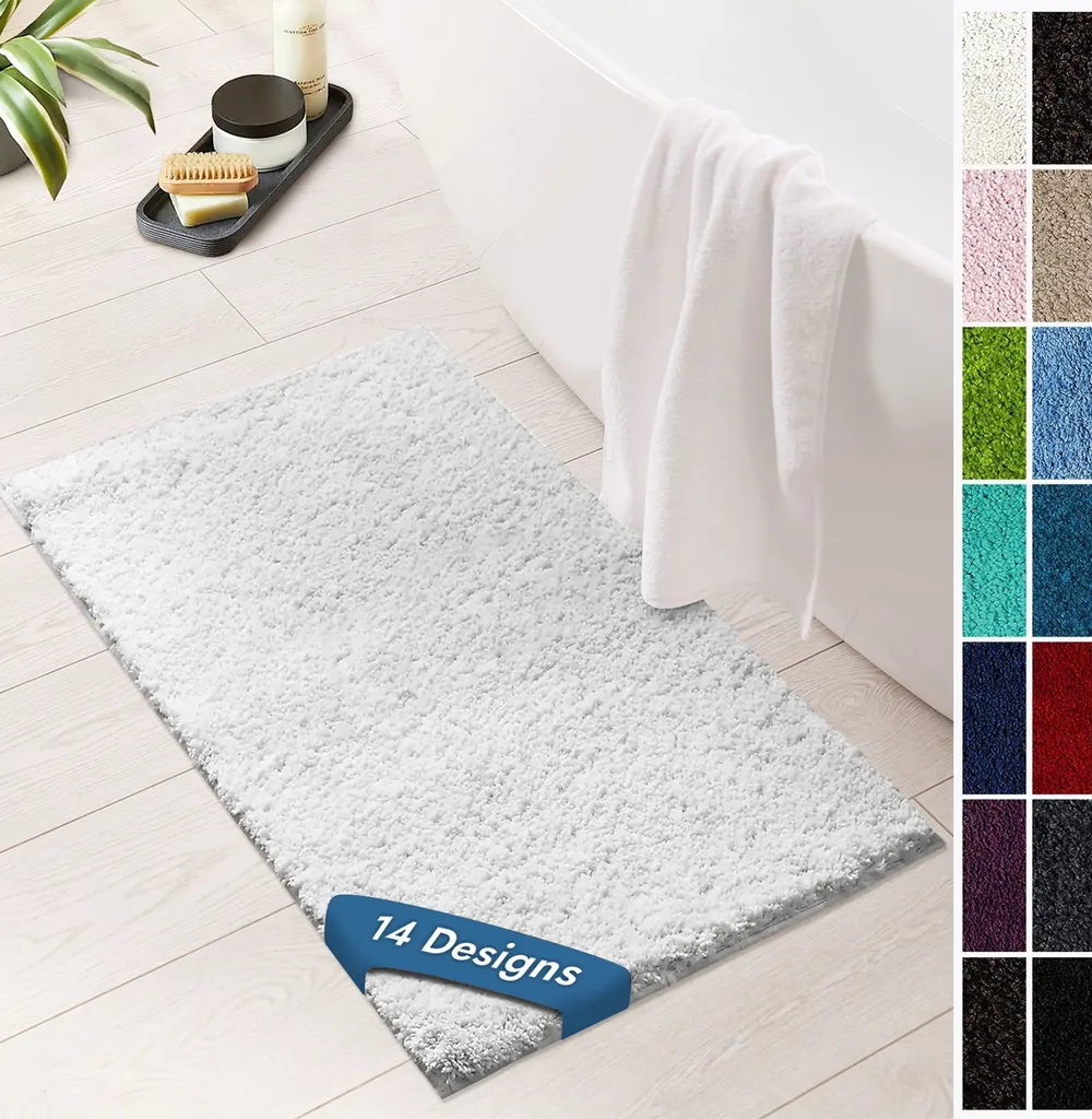 Tappeto Bagno Grande 80x150 Sky Soft Bianco | Lavabile e Sicuro