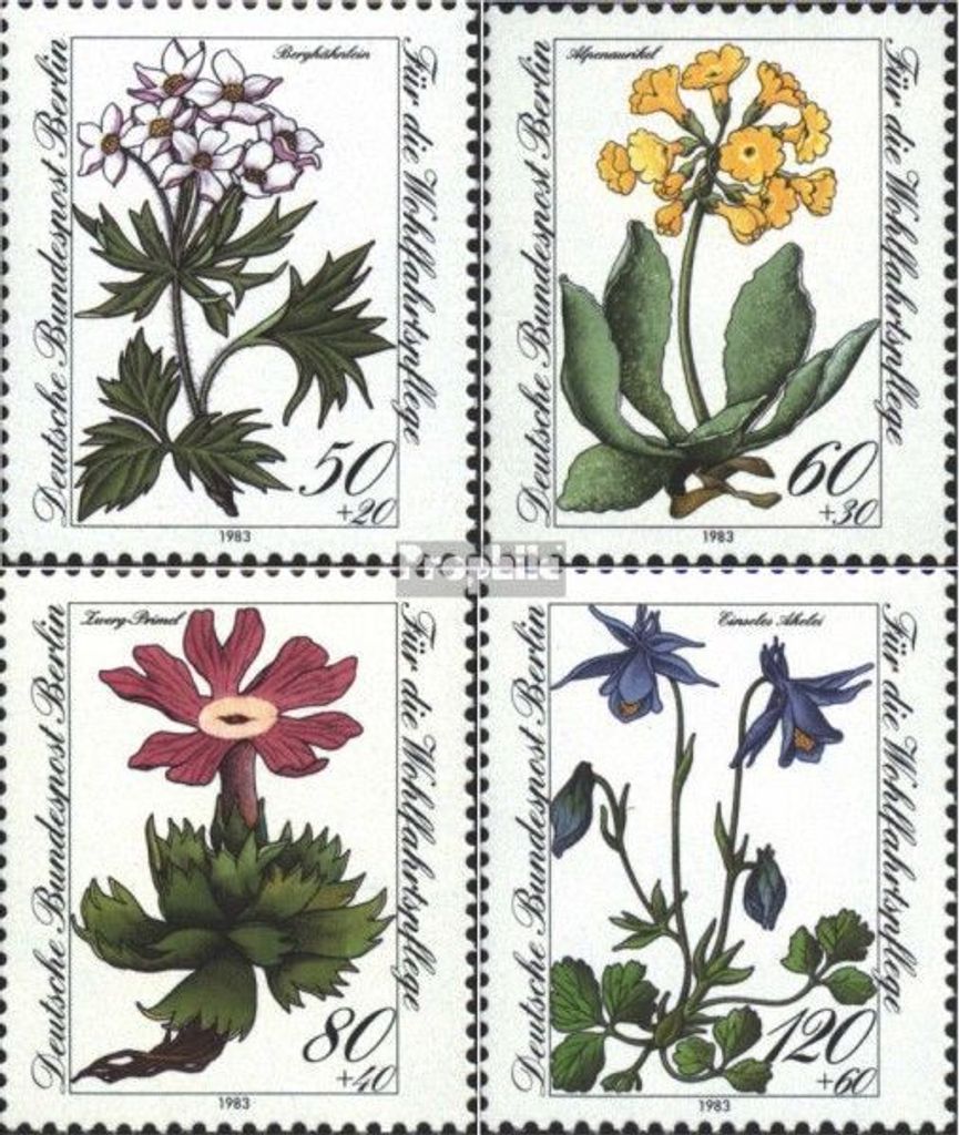 Briefmarken Berlin (West) 1983 Mi 703-706 (kompl.Ausg.) FDC Alpenblumen