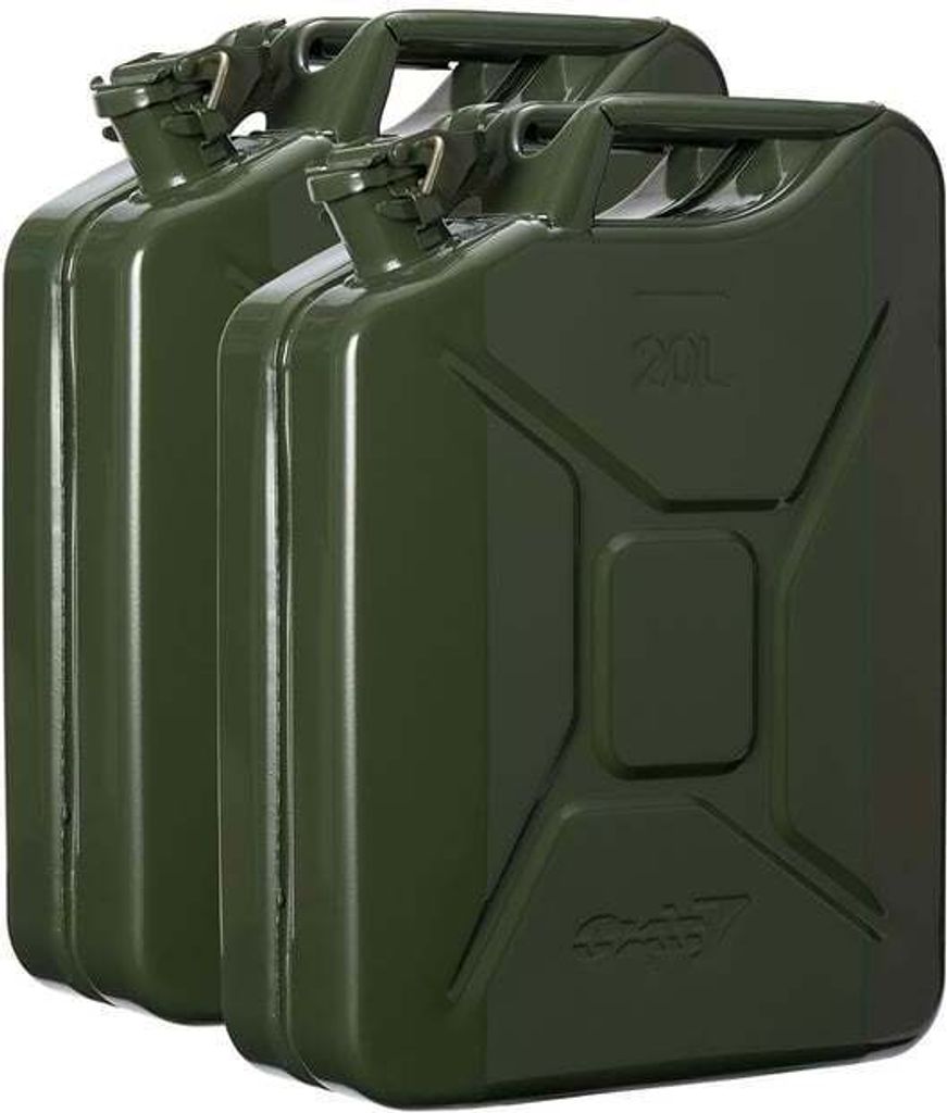 Oxid7 2x Benzinkanister aus Metall 20 Liter inkl. Ausgießer Produktbild 