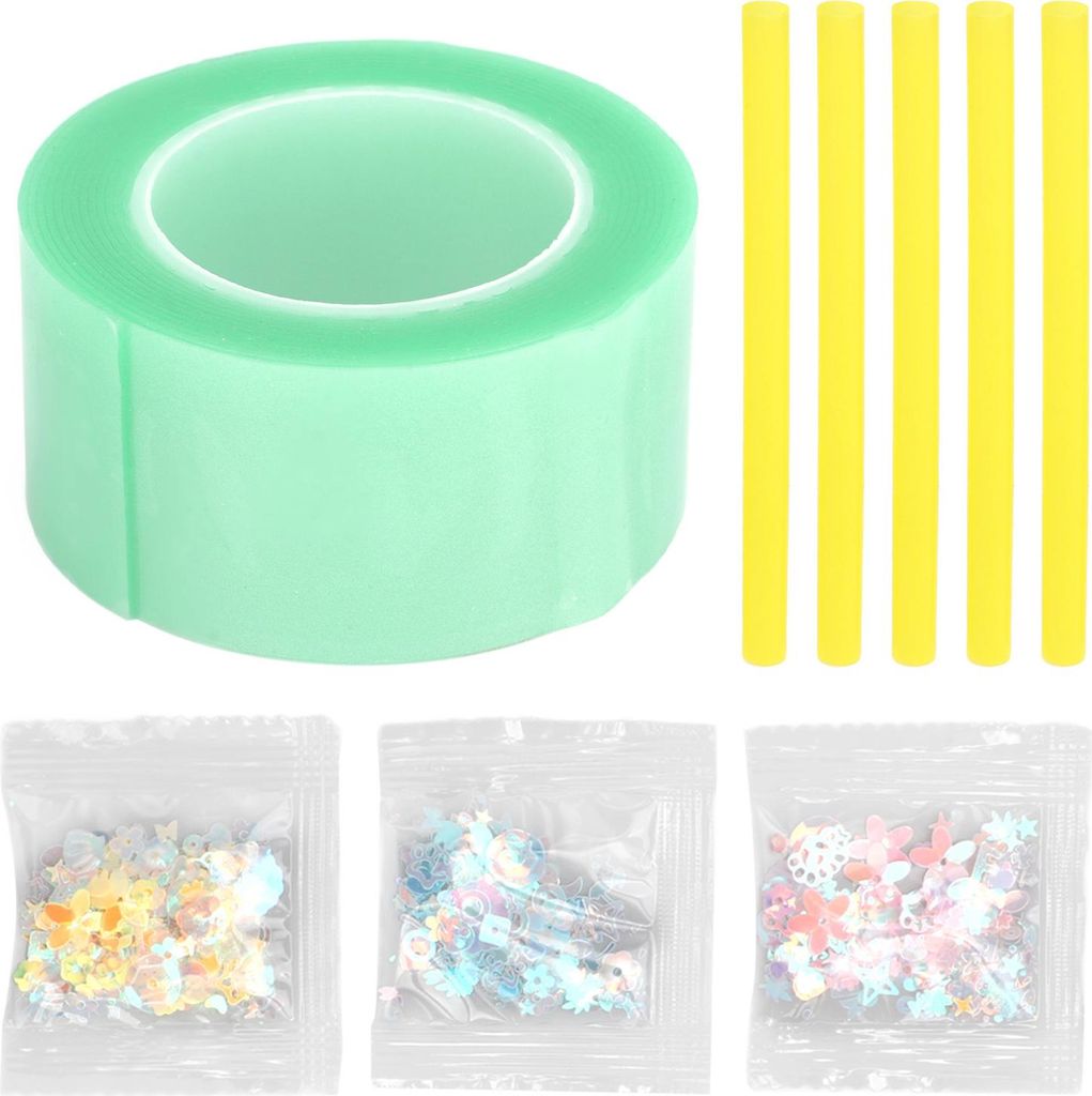 Nano-Tape-Seifenblasen-Set mit Strohhalmen und Dekofüllungen zum Selbermachen: Doppelseitige, elastische Nano-Tape-Ballons für Mädchen, Jungen u...