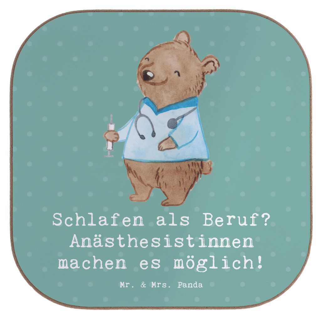 Mr. & Mrs. Panda Untersetzer für Gläser Anästhesistin Freude - Meeresbrise - Geschenk, Berufsalltag, Coaster, Gesundheitswesen, Tassen, Anästhe...