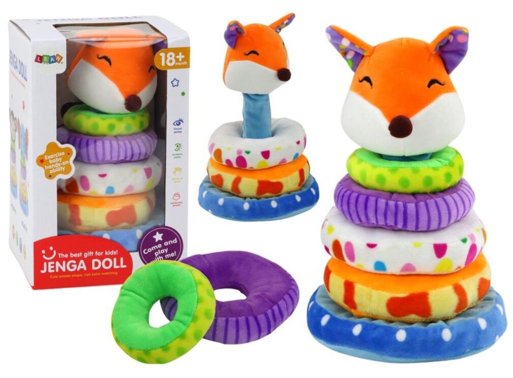 Leantoys Plüschpyramide Fuchs pädagogisches Maskottchen Produktbild 