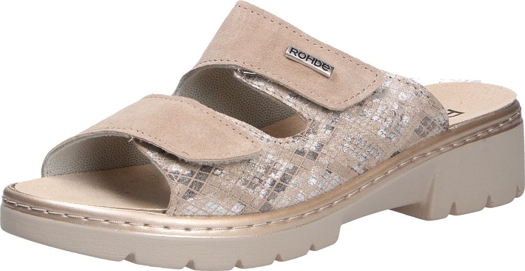 Rohde Damen Pantolette, beige(kreide (12)), Gr. 36