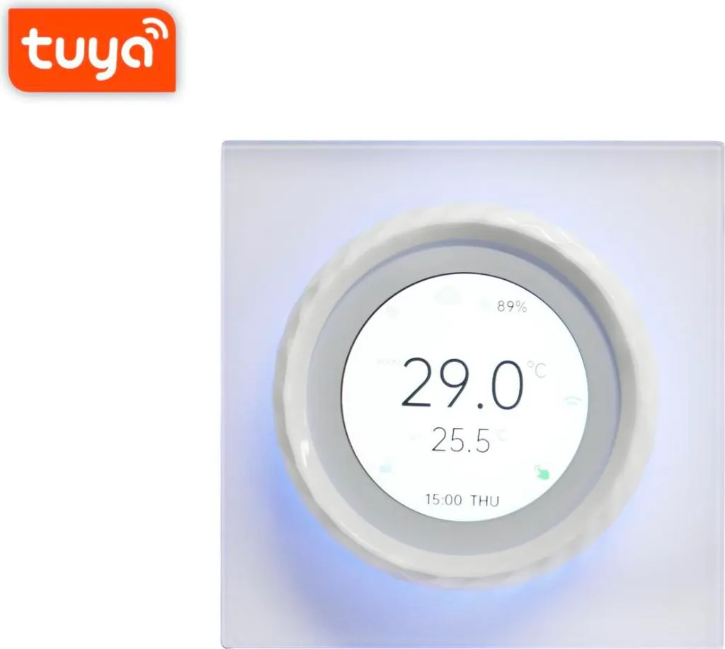 Thermostat connecté WiFi blanc 16A Tuya RTL4 programmable à distance