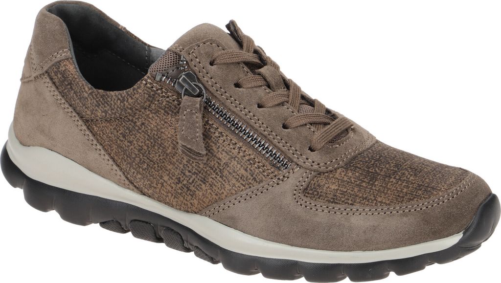 Gabor ROLLINGSOFT Damenschuhe - sportliche Schnür- Halbschuhe braun Freizeit