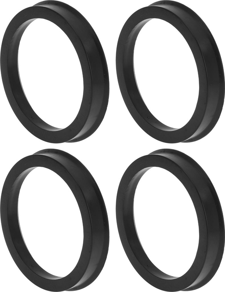 Autofelgen-Naben-Zentrierringe Langlebige Räderzentrierwelle Stoßdämpfende Nabenringe Schwarz 4 Stück OD 69,1 mm bis ID 56,6 mm Polycarbonat