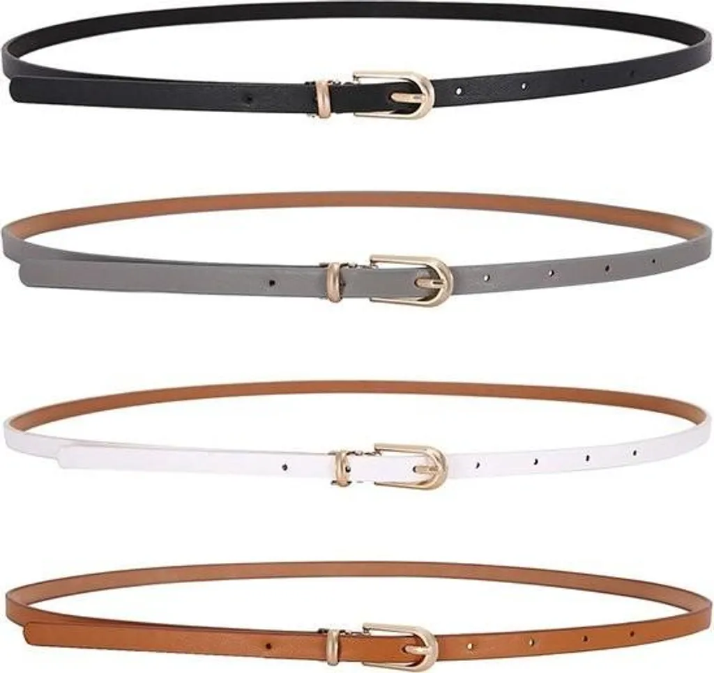 Ceinture fine pour cintrer une robe ou un jean lot de 4 coloris mode