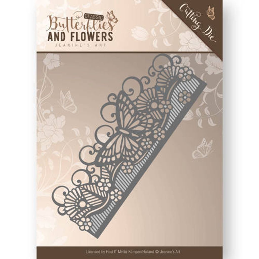 Stanzschablone - Jeanines Art - Butterflies and Flowers - Schmetterlings Bordüre