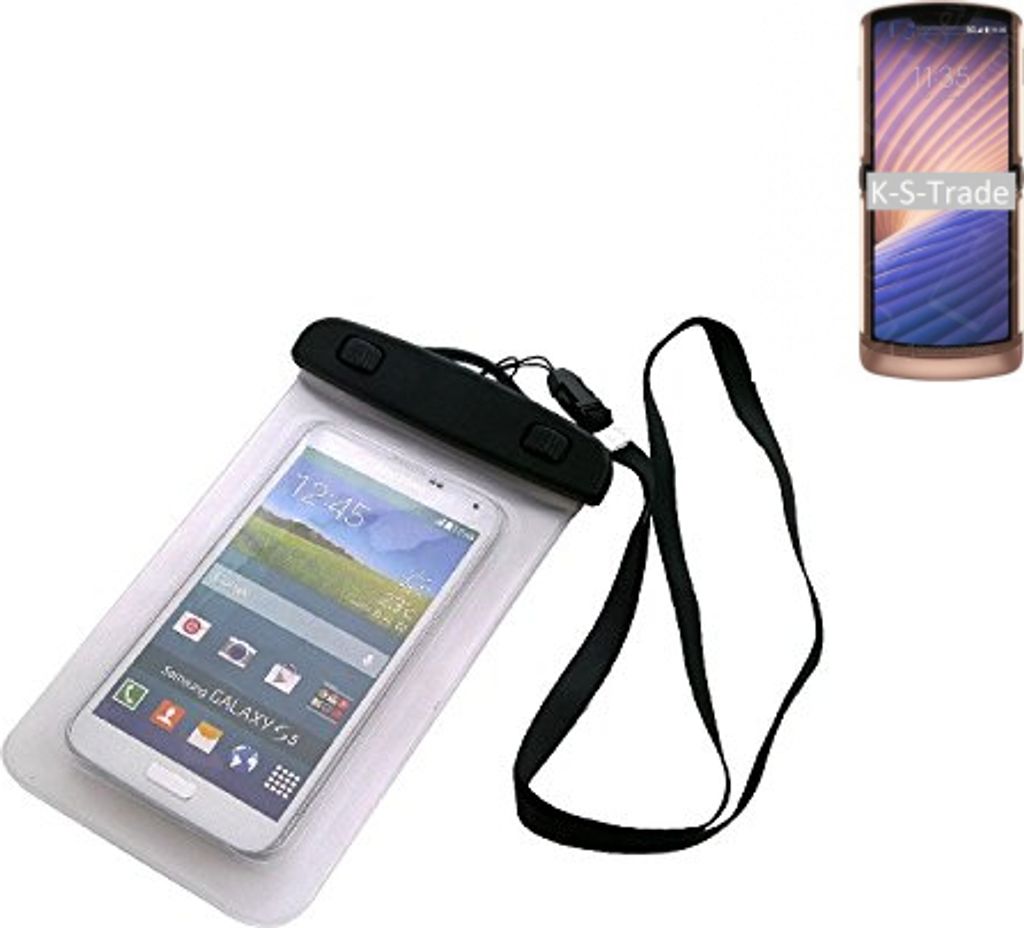 K-S-Trade Schutz Hülle Kompatibel mit Motorola Moto G9 Power Beach Bag wasserdichte Schutz Hülle 16cm x 10cm Schutzhülle Staub Sand Flachwasser