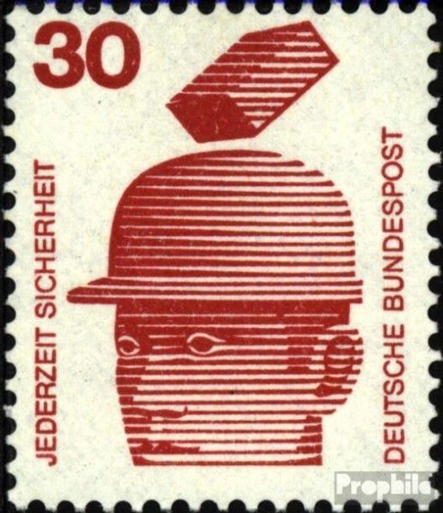 Briefmarken BRD (BR.Deutschland) 1971 Mi 698A Ra mit Zählnummer postfrisch Unfallverhütung