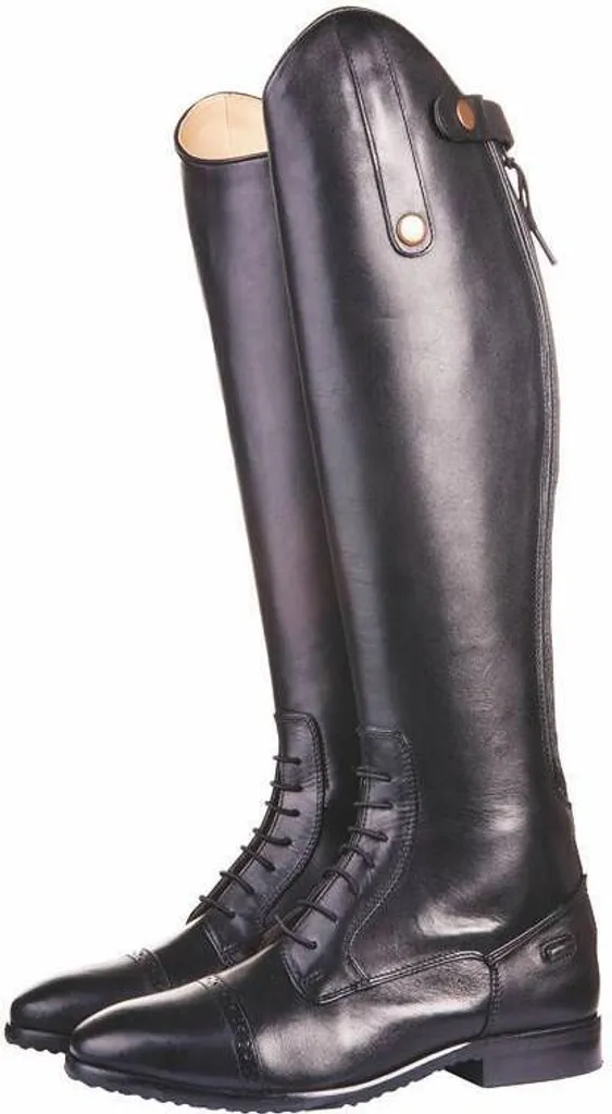 Bottes d'équitation en cuir synthétique HKM Valencia Kids Slim T39