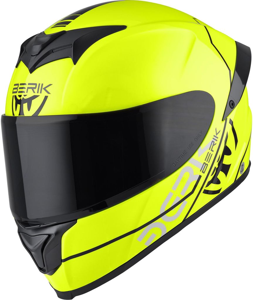 Berik FF867 Taruna Helm, fluo-gelb/schwarz/grau, M