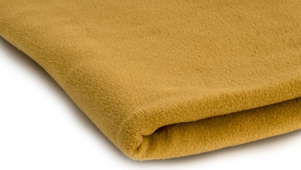 Tkaniny Polar Fleece 300 g/m2 hořčice 50 x 155 cm Obrázek produktu 