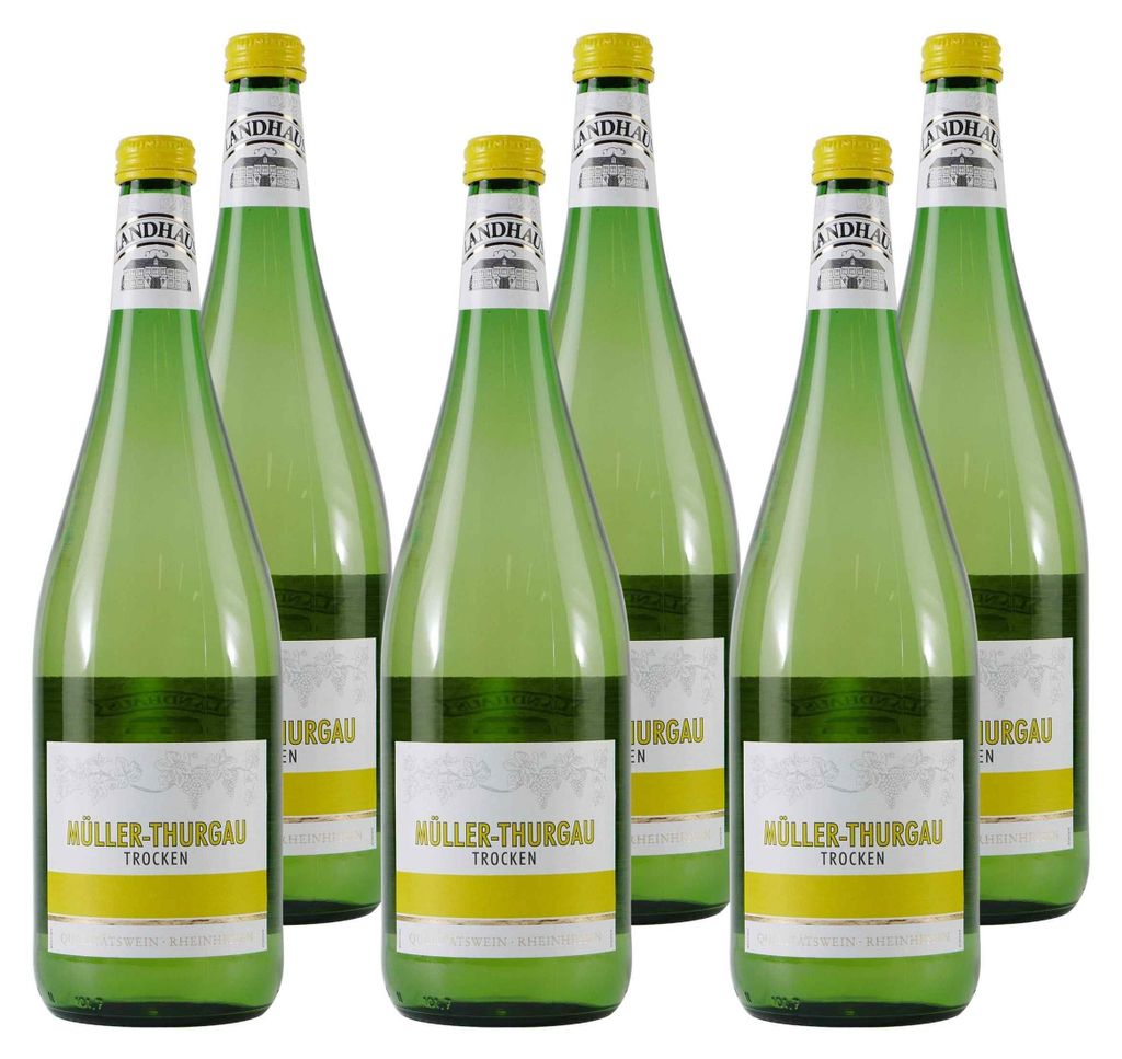 Landhaus Müller-Thurgau QbA -trocken- (6 x 1,0L) Produktbild 