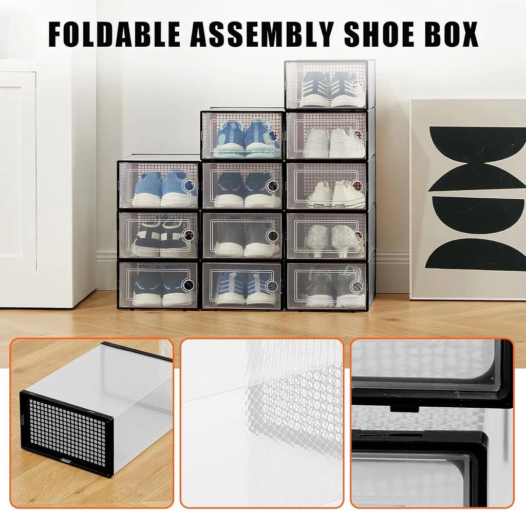 Rangement Chaussures sous le Lit et Placard - Set de 12 Boîtes Modulables - 6