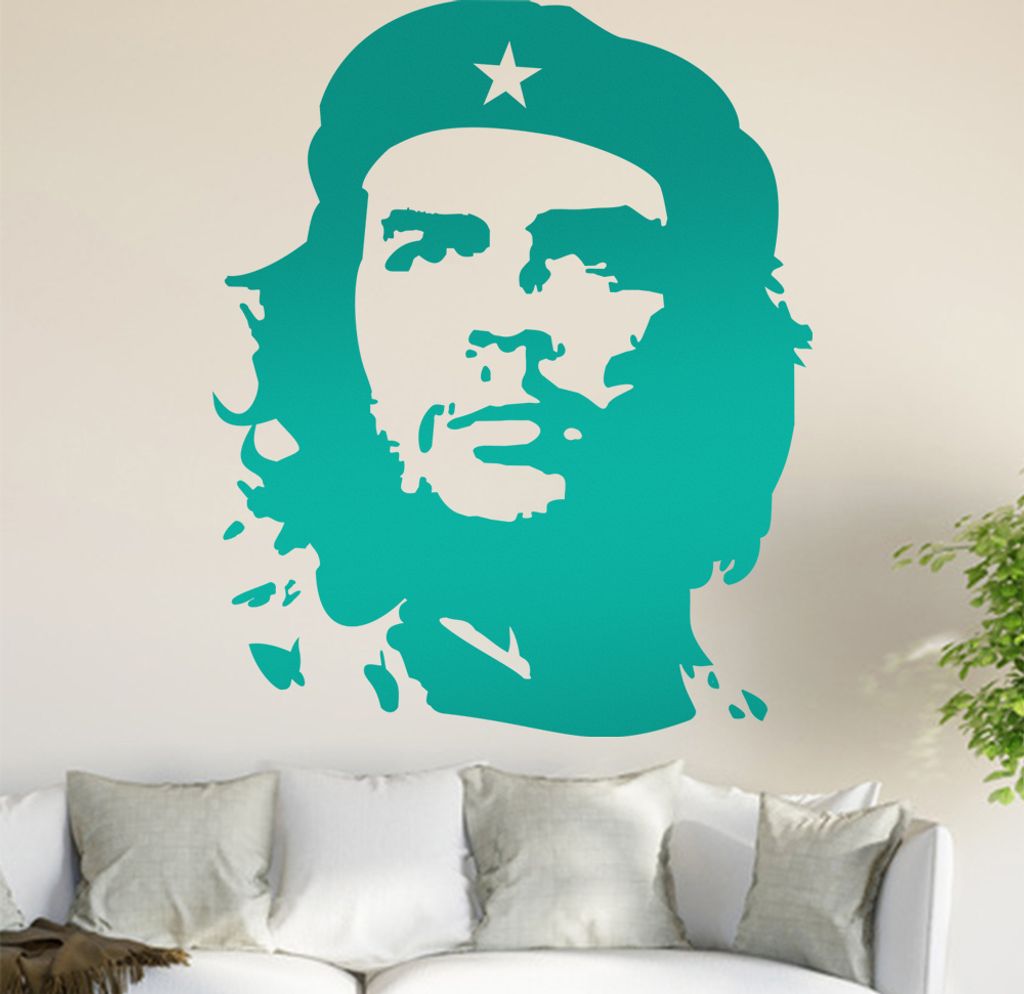 Che Guevara Wandtattoo in 6 Größen - Wandaufkleber Wall Sticker - Dekoration, Küche, Wohnzimmer, Schlafzimmer, Badezimmer