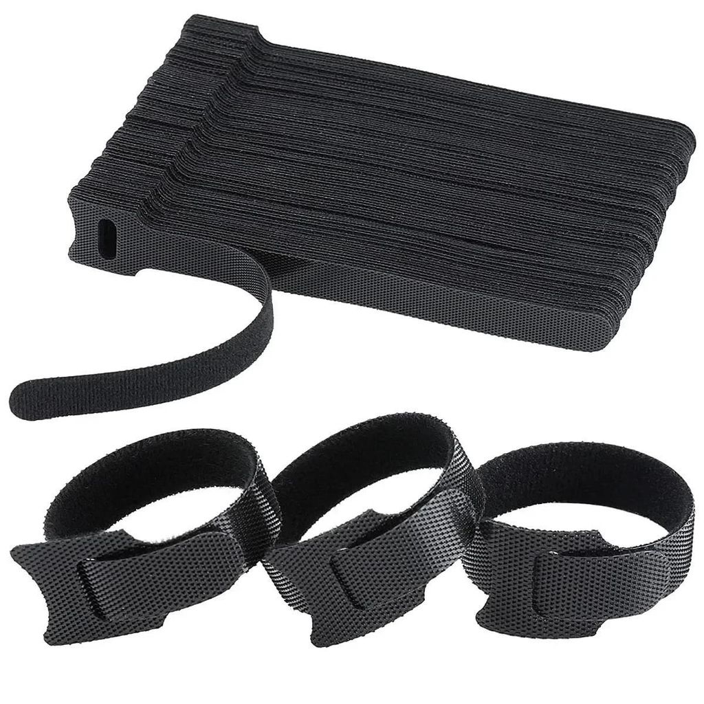 Klett Kabelbinder Kabel Band Klettband Klett Nylon Klettverschluss Schlaufe 10x