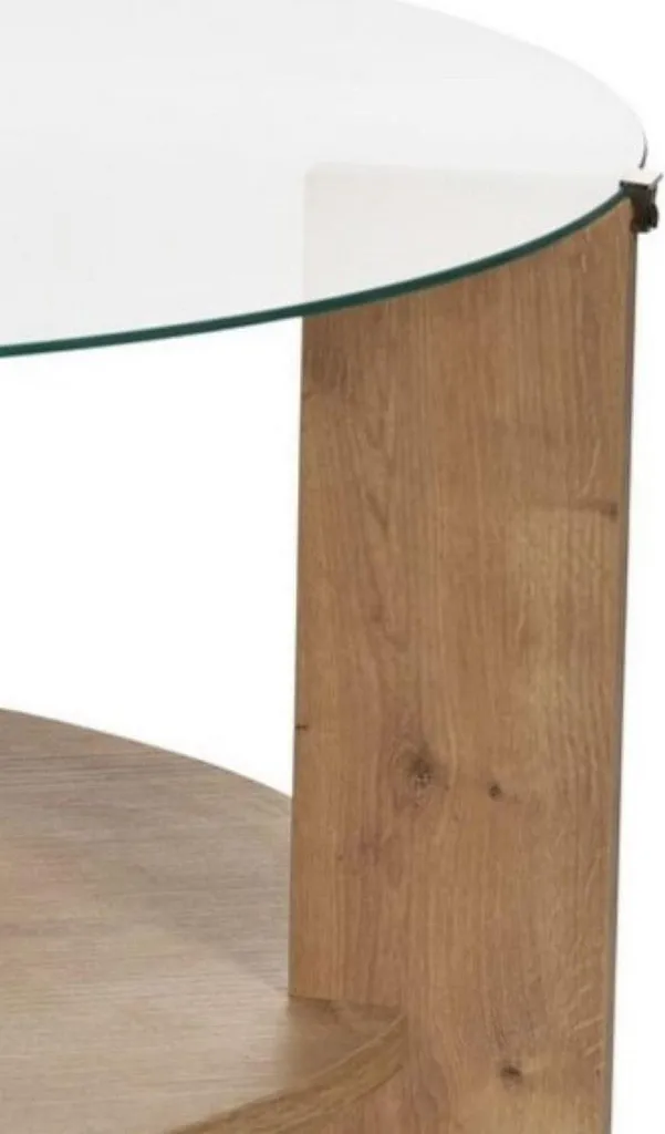 Petite Table Basse Ronde 75cm Chêne Marron pour Salon Convivial - 6