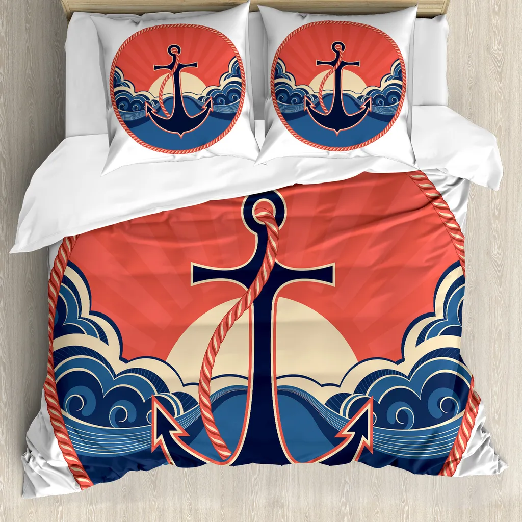 Set Letto ABAKUHAUS Mare al Tramonto - Copripiumino Antiacaro 155x220