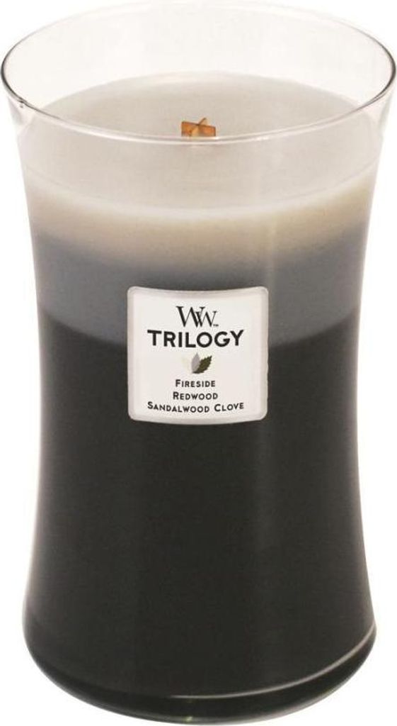 WoodWick - Bougie parfumée Trilogy Fireside, Redwood, Image du produit 
