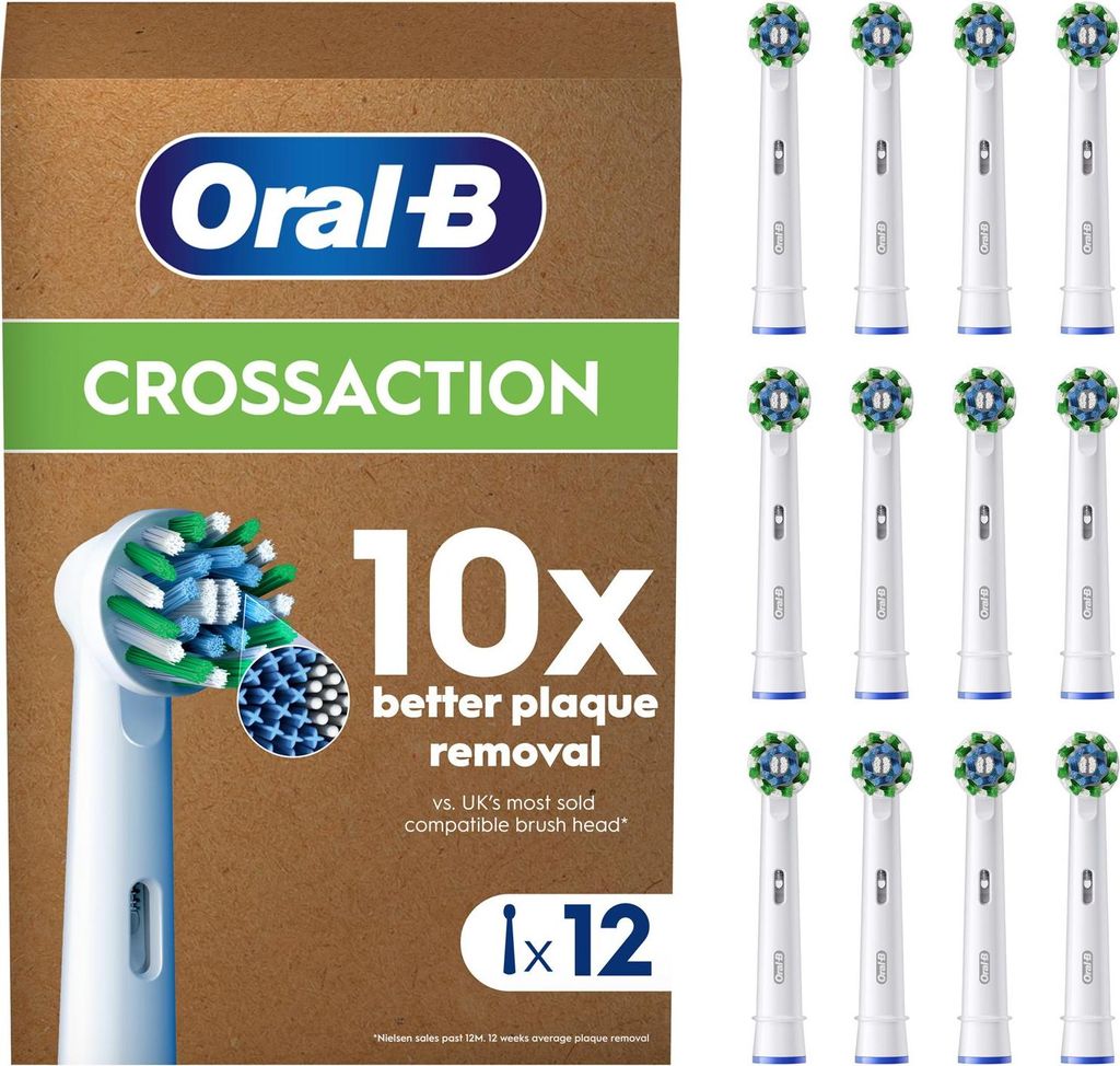 Packaging for Oral-B CrossAction toothbrush heads.