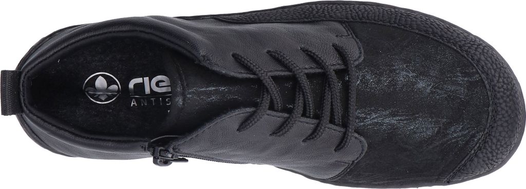 Rieker Damen Stiefelette Schnürboot sportliche Laufsohle 48922, Größe:42 EU, Farbe:Schwarz