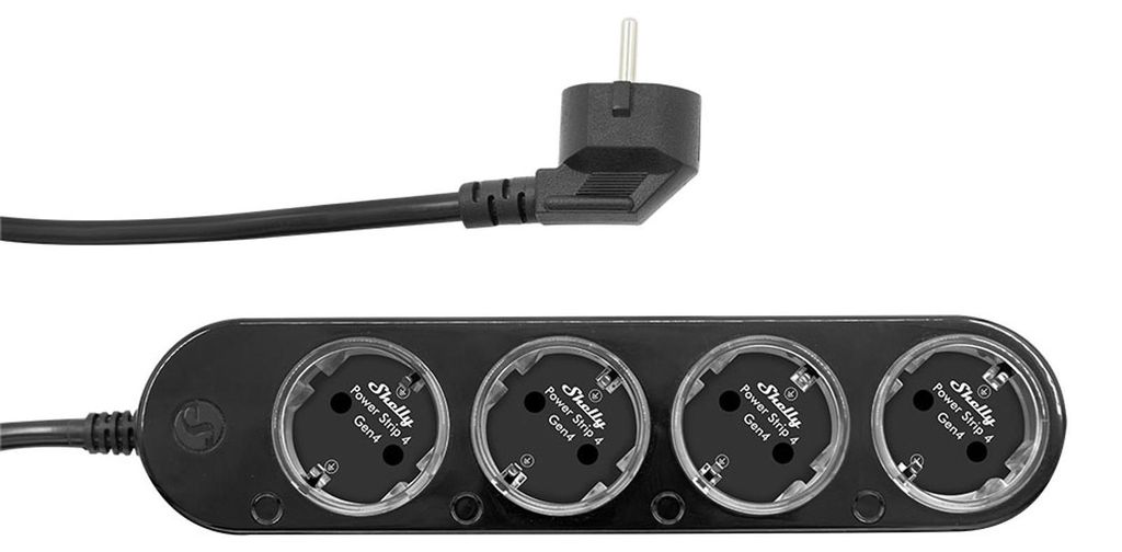 SHELLY Power Strip 4 Gen4, čtyřcestná napájecí lišta, Obrázek produktu 