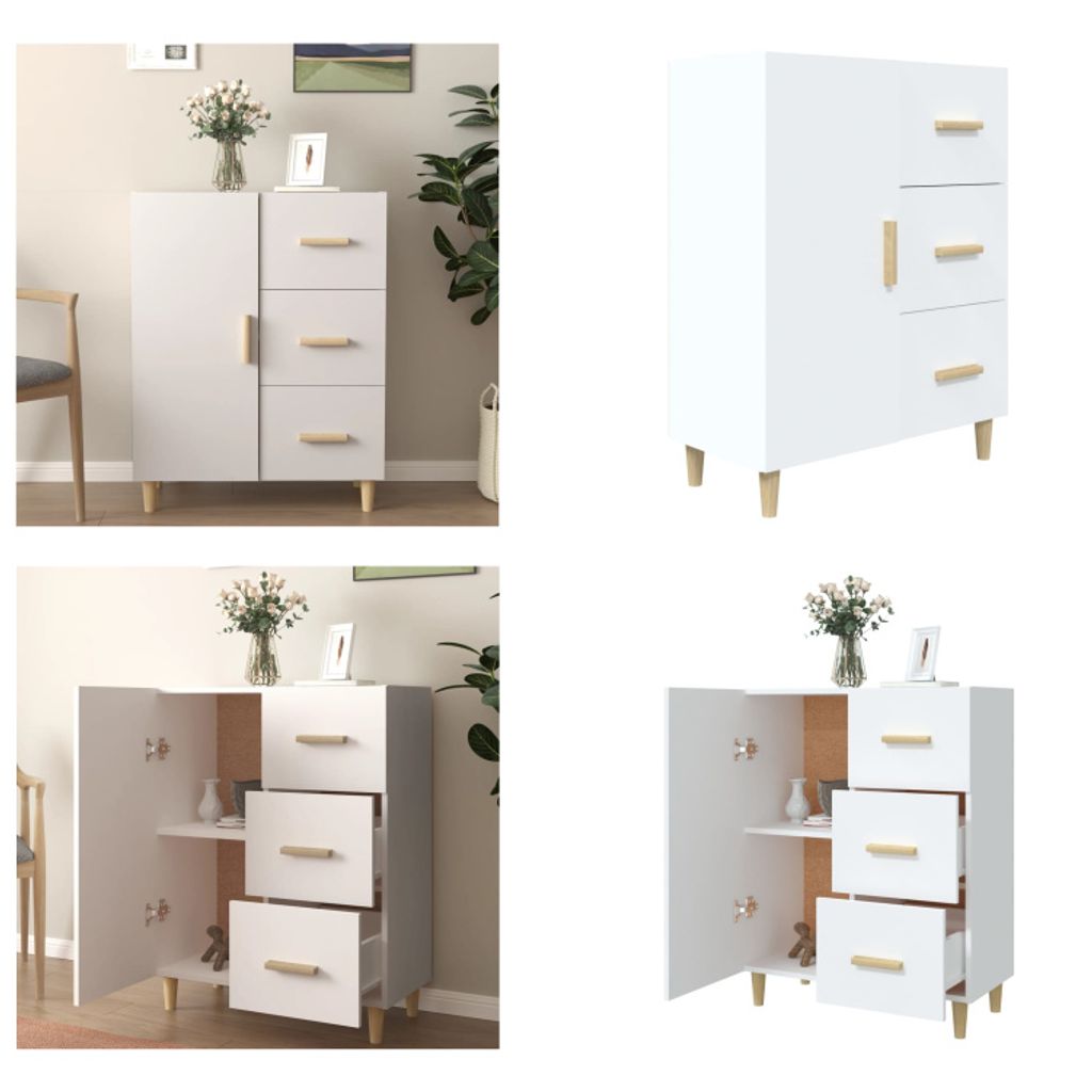 vidaXL Sideboard Weiß 69,5x34x90 cm Holzwerkstoff - Sideboard - Sideboards - Schrank - Lagerschrank