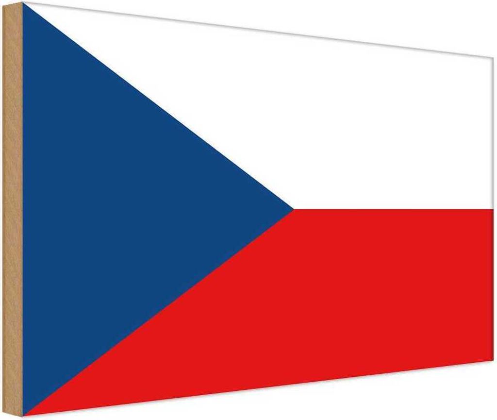 vianmo Holzschild 30x40 cm Tschechiens Czech Republic Flagge Fahne Wappen