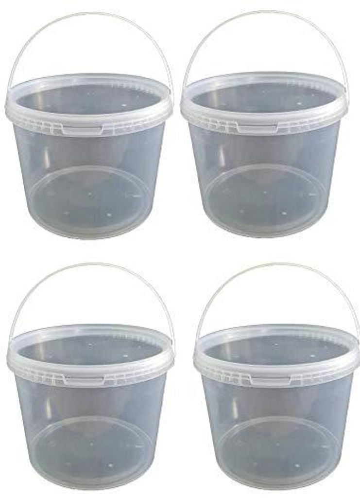 SILPLAST Eimer mit Deckel 5L x 4 Kunststoffeimer 5 Liter Produktbild 