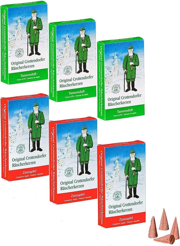 Crottendorfer - 6er Set Räucherkerzen Tannenduft / Produktbild 
