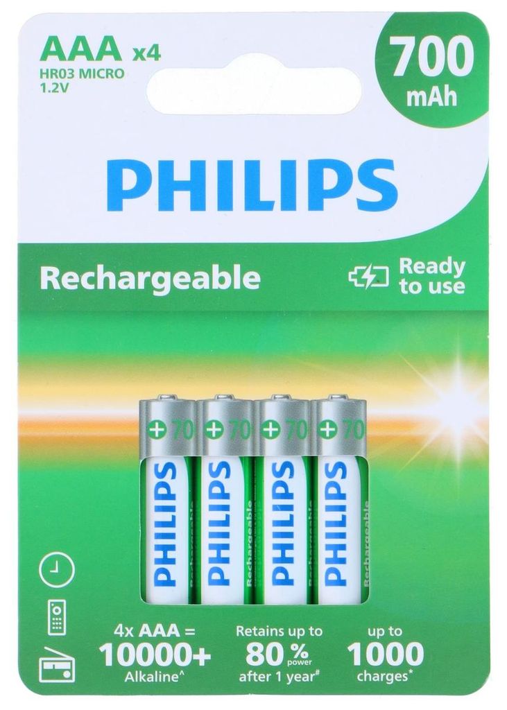 Philips Rechargeables Akku R03B4A70/10, Wiederaufladbarer Produktbild 