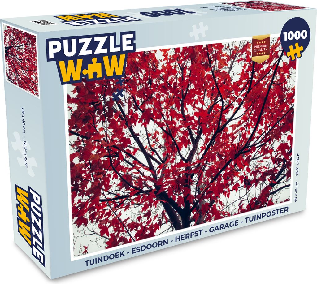 MuchoWow Puzzle 1000 Teile Ahorn - Blätter - Herbst - Natur - Erwachsene - Rätsel
