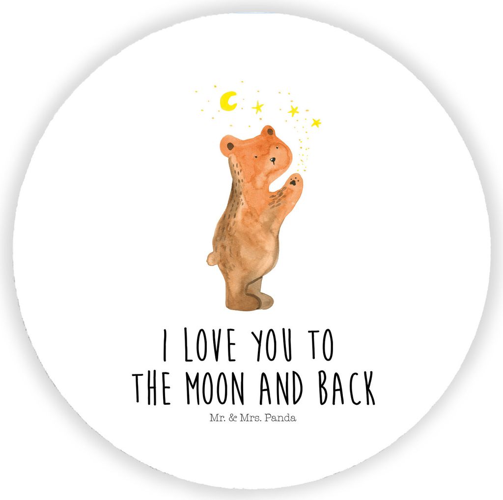 Mr. & Mrs. Panda magnet Verliebter Bär - Weiß - Geschenk, für kühlschrank, Spruch, whiteboardmagnet, Kühlschrankmagnet, To The Moon And Back, ...