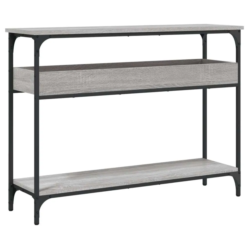 Consolle con ripiano grigio Sonoma 100x29x75cm in materiale ligneo