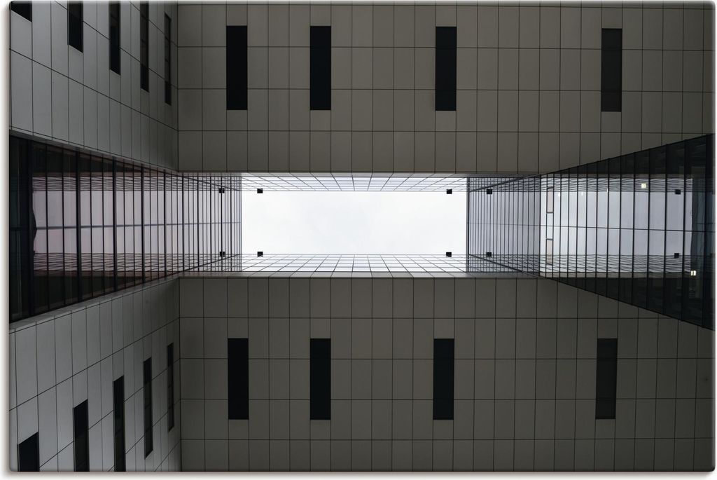 ARTland Leinwandbild Lichthof eines Bürohauses in Köln Größe: 120x80 cm