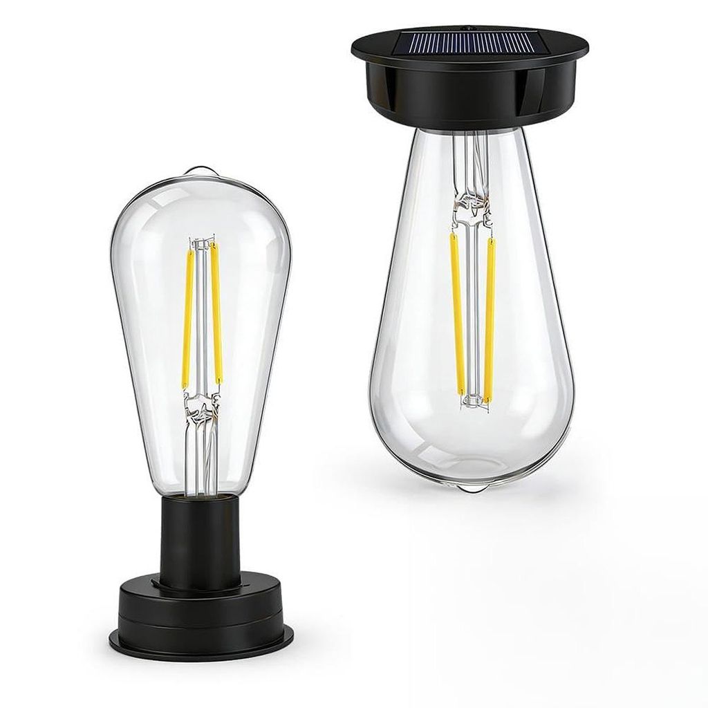 Solar Gartenlampe 2er Set Ersatz LED 8,5 cm, warmweiß Produktbild 