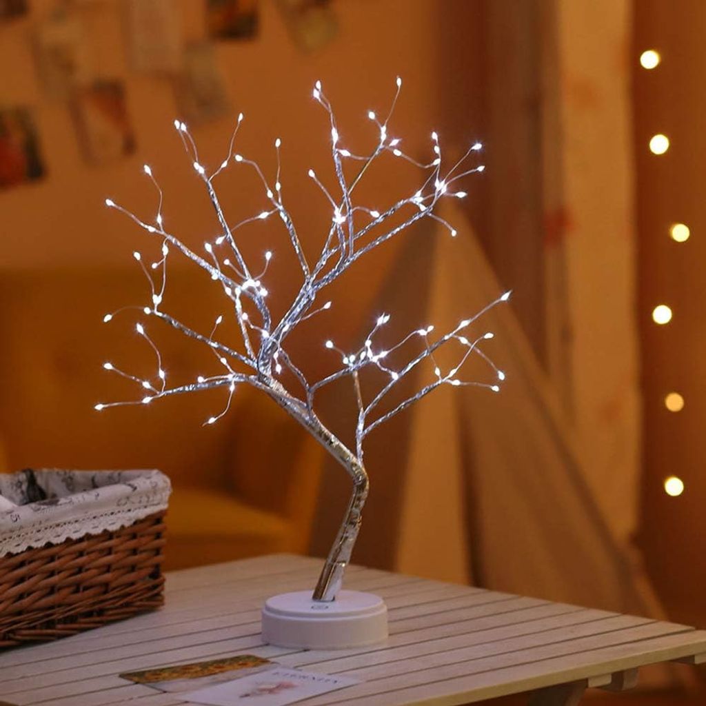 23GUANYI Birke Lichterbaum Innen mit 144 Warmweißer LEDs Licht, USB Led  Bonsai Baum Licht Verstellbare Äste Batteriebetrieben Dekobaum, Weihnachten  Ostern Party Innendeko : : Beleuchtung