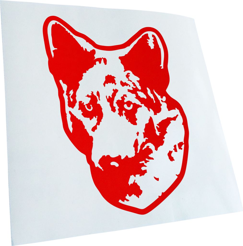 Kiwistar - Autoaufkleber - Mudi Hund - Rot - 50x36cm - Aufkleber für Auto, Laptop, Fahrrad, LKW, Motorrad mehrfarbig JDM Decal Racing