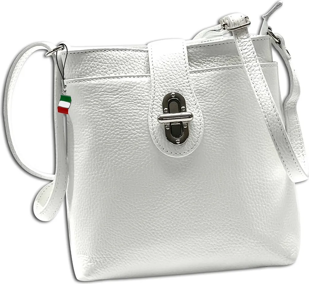 Borsa a Tracolla Florence OTF828W in Vera Pelle Bianca | Made in Italy