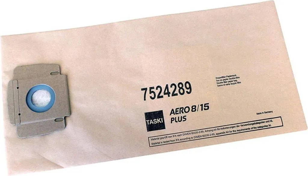Sacchi Carta TASKI 7524289 per Aero 8/15 Plus - Filtrazione Alta
