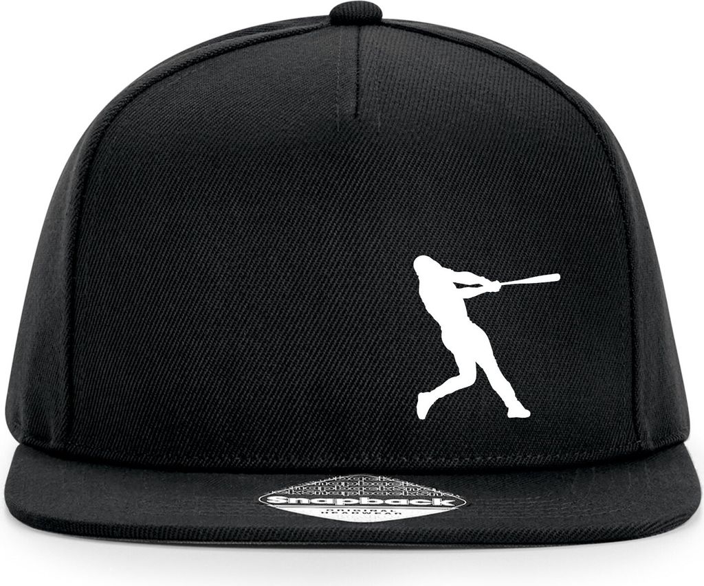 Huuraa Cappy Mütze Baseball Silhouette Black Polyester Snapback Kappe Geschenkidee